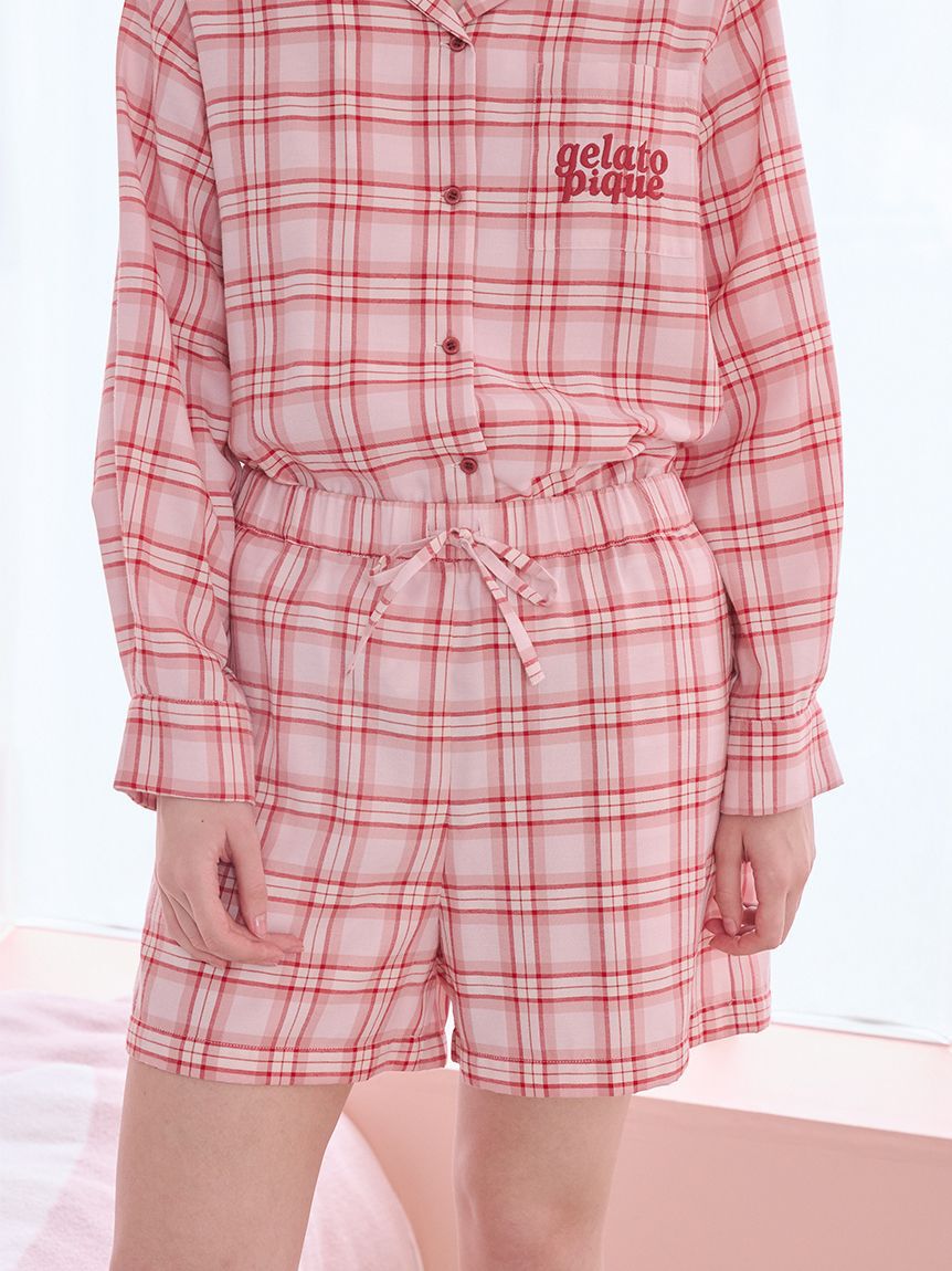 gelato pique「チェック柄ショートパンツ」|ルームウェア|