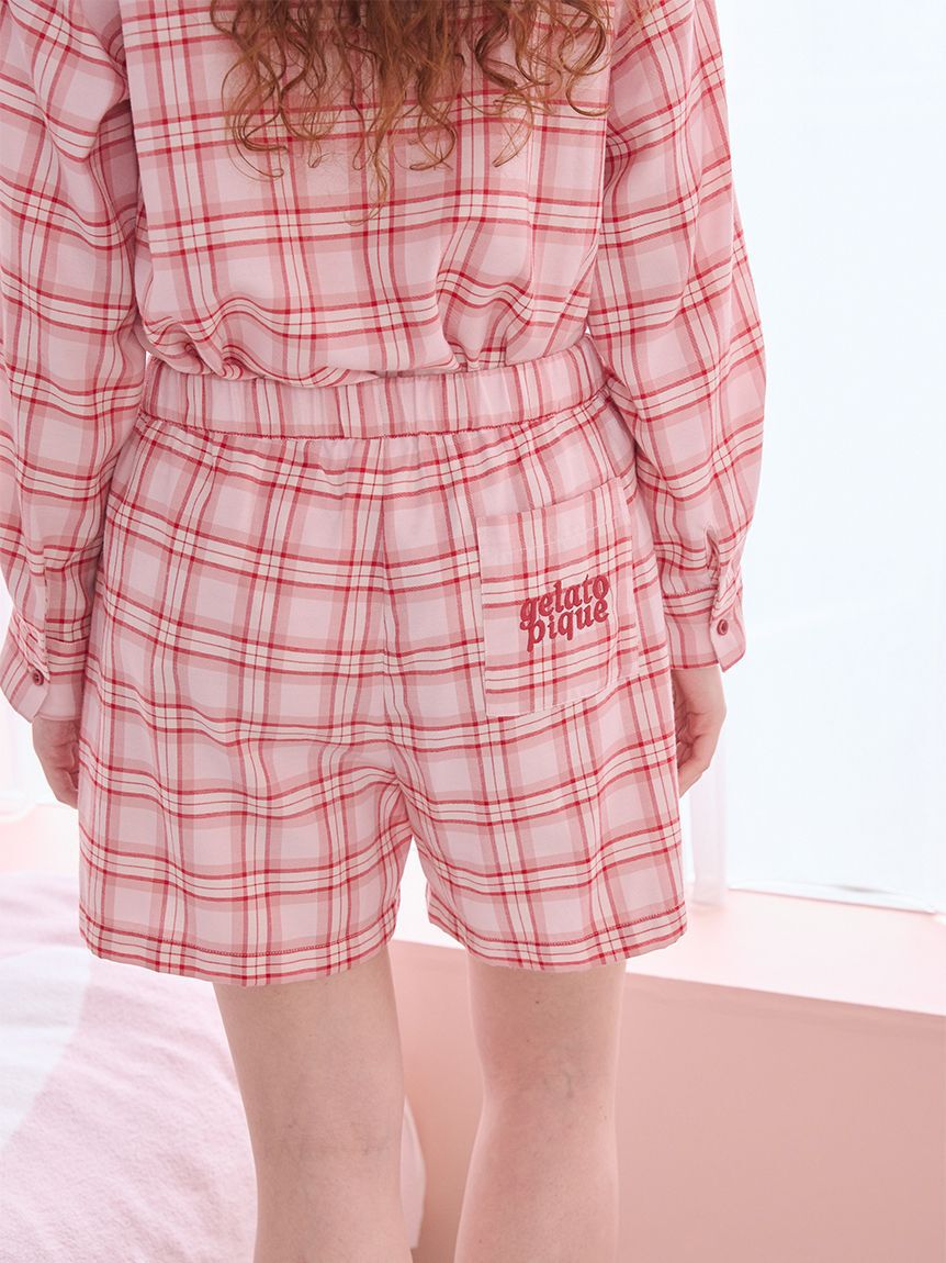 gelato pique「チェック柄ショートパンツ」|ルームウェア|