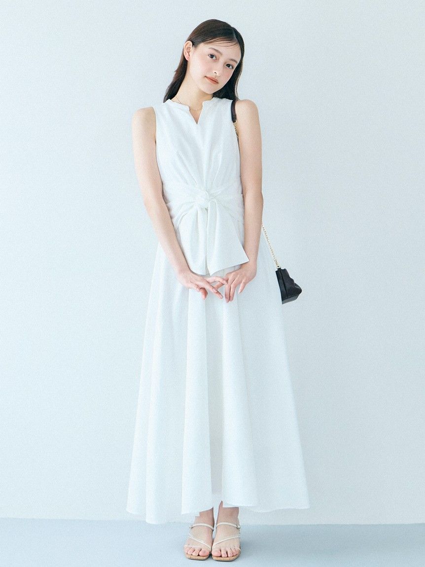 SNIDEL「【マシーンウォッシャブル】ツイストワンピース」|ワンピース|WHT
