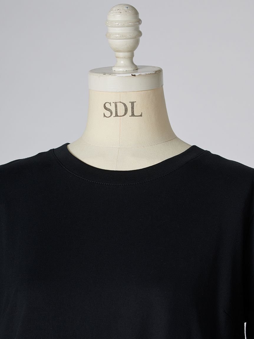 SNIDEL「【USAGI ONLINE/ZOZOTOWN限定】リボンドッキングTシャツ」|Tシャツ・カットソー|
