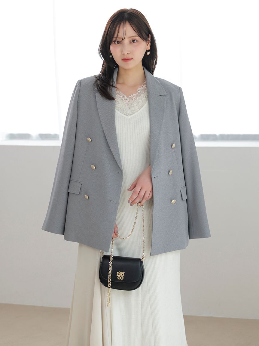 SNIDEL「レーストリムレイヤードニットワンピース」|ワンピース|