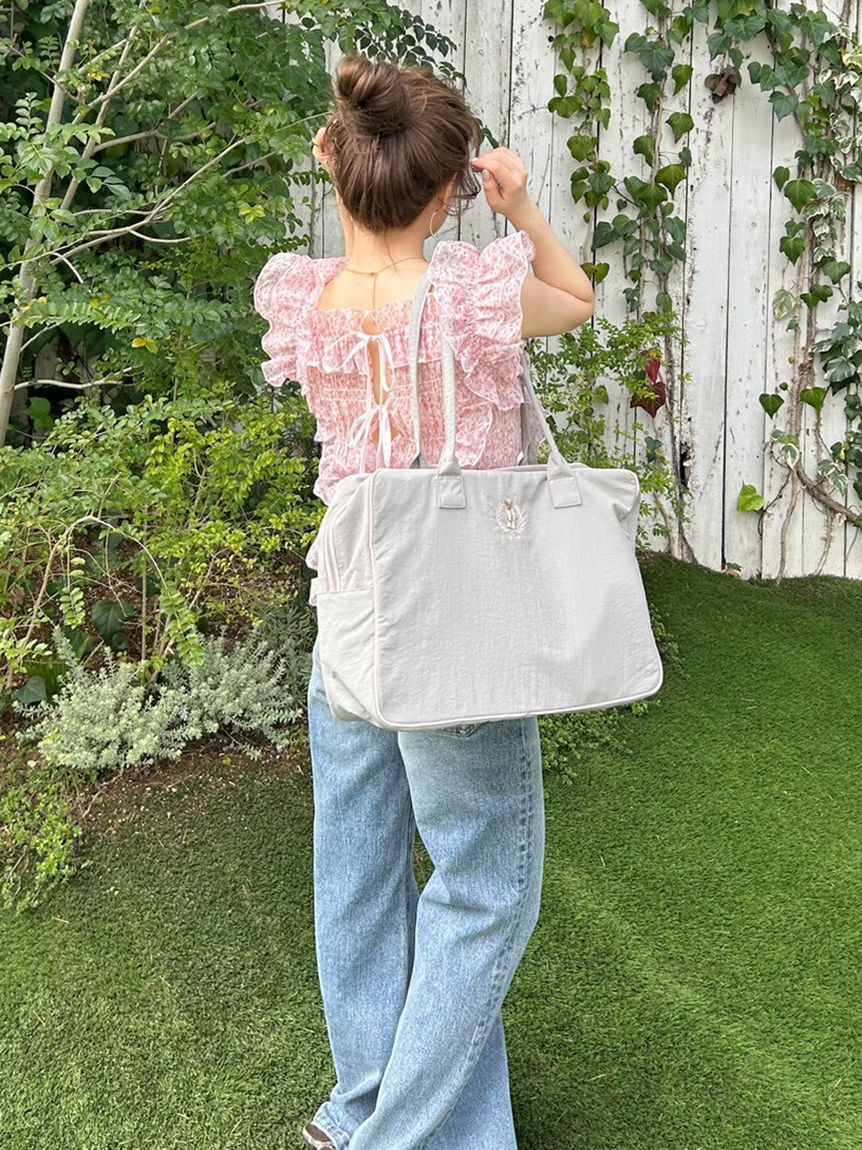 LILY BROWN「【WEB限定カラー】シャーリングレイヤーフリルトップス」|Tシャツ・カットソー|