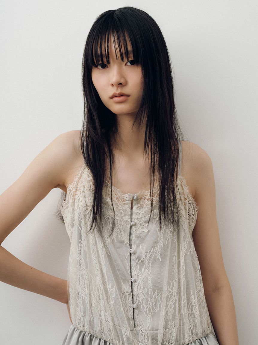 LILY BROWN「レースサテンサロペット」|ワンピース|