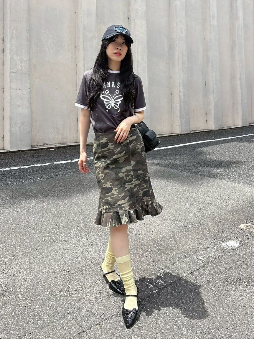 LILY BROWN「【LILY BROWN&times;ANNA SUI】バタフライリンガーストーンTシャツ」|Tシャツ・カットソー|