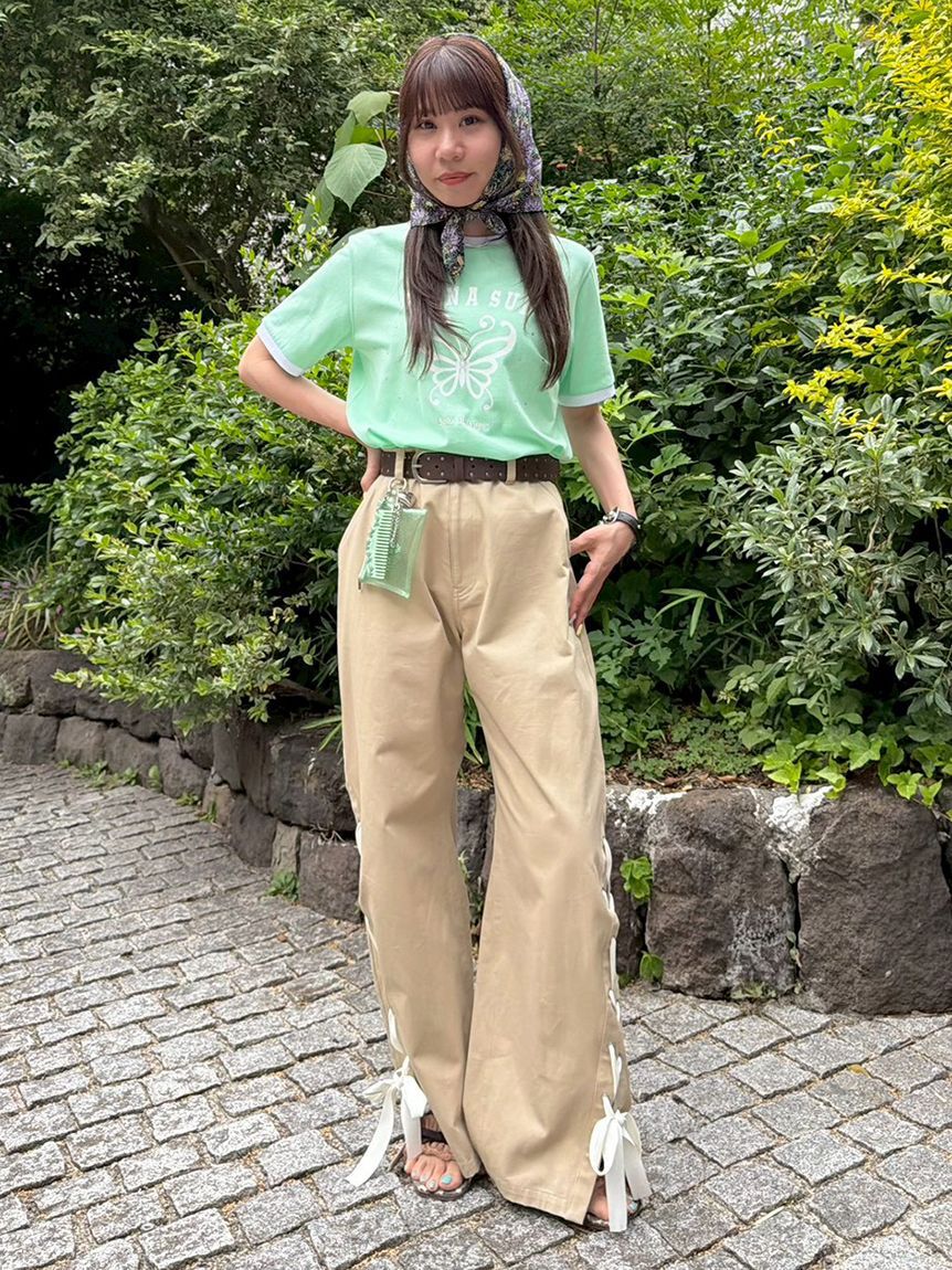 LILY BROWN「【LILY BROWN&times;ANNA SUI】バタフライリンガーストーンTシャツ」|Tシャツ・カットソー|