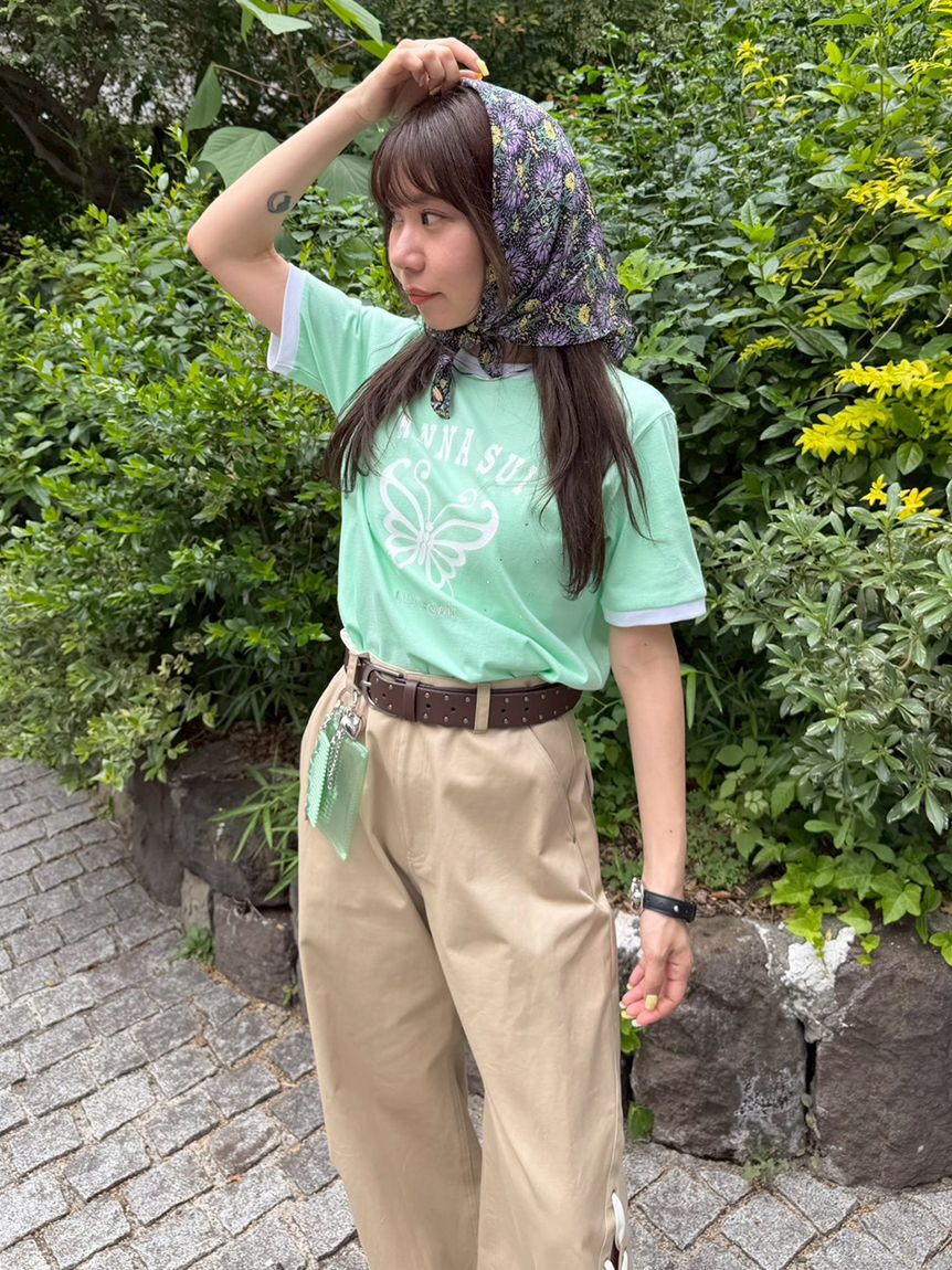 LILY BROWN「【LILY BROWN&times;ANNA SUI】バタフライリンガーストーンTシャツ」|Tシャツ・カットソー|