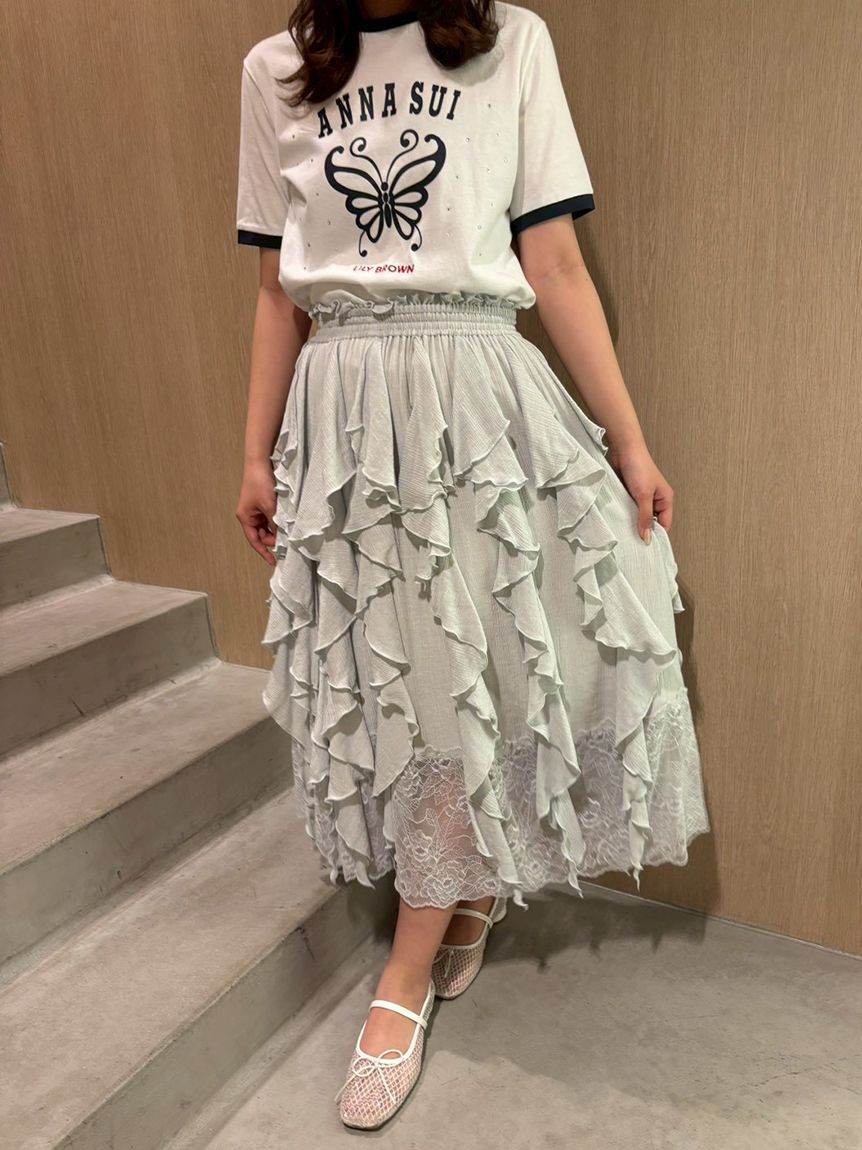 LILY BROWN「【LILY BROWN&times;ANNA SUI】バタフライリンガーストーンTシャツ」|Tシャツ・カットソー|