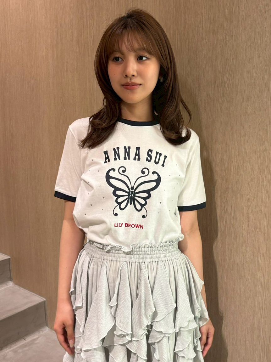 LILY BROWN「【LILY BROWN&times;ANNA SUI】バタフライリンガーストーンTシャツ」|Tシャツ・カットソー|