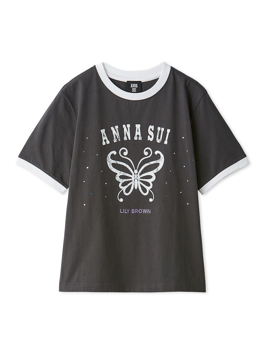 LILY BROWN「【LILY BROWN&times;ANNA SUI】バタフライリンガーストーンTシャツ」|Tシャツ・カットソー|
