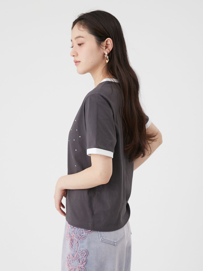 LILY BROWN「【LILY BROWN&times;ANNA SUI】バタフライリンガーストーンTシャツ」|Tシャツ・カットソー|
