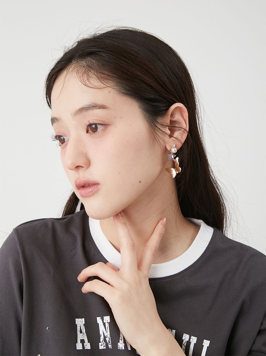 LILY BROWN「【LILY BROWN&times;ANNA SUI】バタフライリンガーストーンTシャツ」|Tシャツ・カットソー|