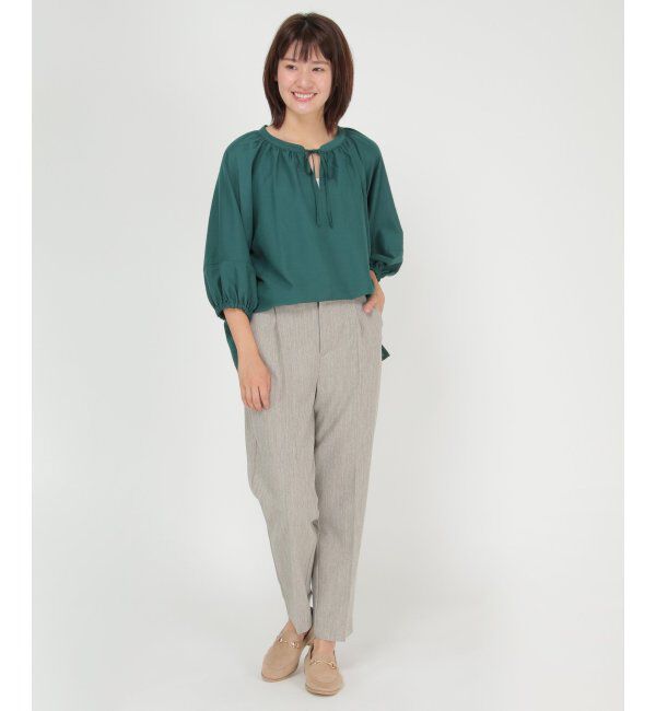 ikka「ウーリッシュフラノテーパードパンツ」|その他|