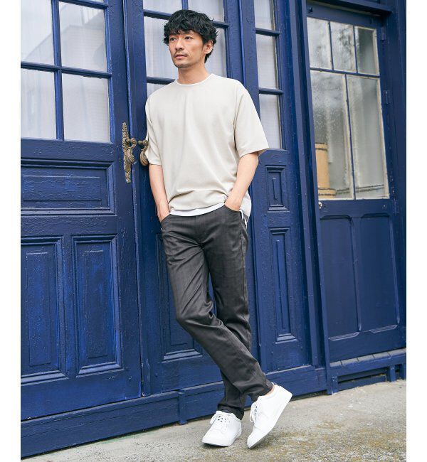 ikka「【雑誌MonoMax5月号掲載】接触冷感チェック5ポケットパンツ「小泉孝太郎さん着用モデル」」|スラックス|