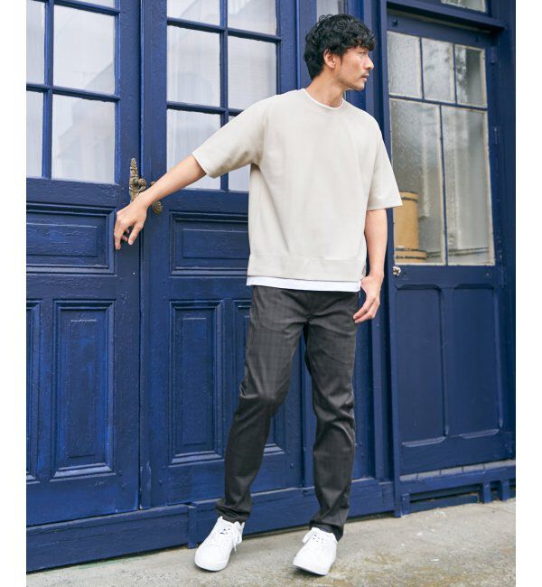 ikka「【雑誌MonoMax5月号掲載】接触冷感チェック5ポケットパンツ「小泉孝太郎さん着用モデル」」|スラックス|