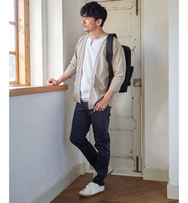ikka「【雑誌MonoMax5月号掲載】接触冷感チェック5ポケットパンツ「小泉孝太郎さん着用モデル」」|スラックス|