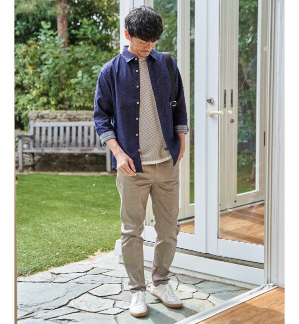 ikka「【雑誌MonoMax5月号掲載】接触冷感チェック5ポケットパンツ「小泉孝太郎さん着用モデル」」|スラックス|