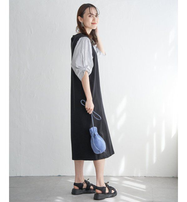 ikka「袖切り替えカットワンピース」|ワンピース|