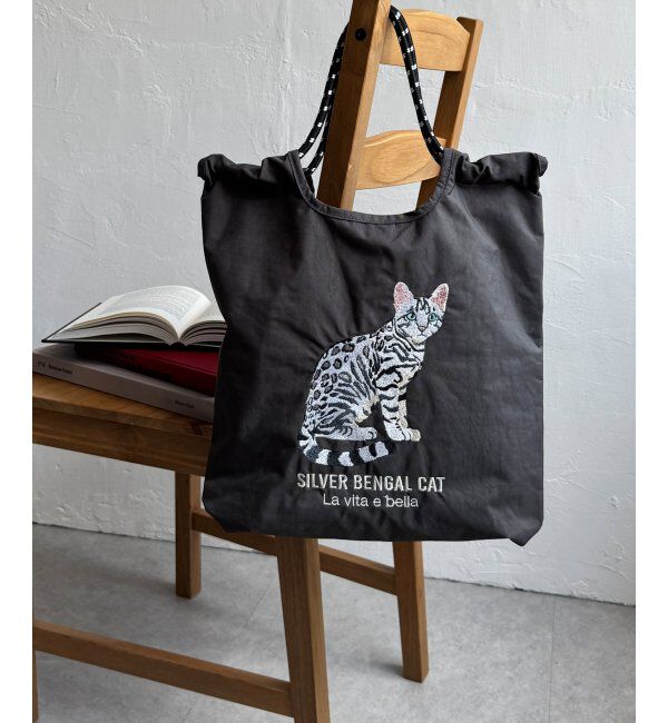 Lbc with Life「アニマル刺繍コードトートバッグ」|その他|チャコール