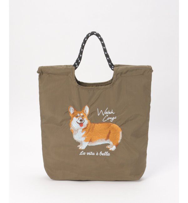Lbc with Life「アニマル刺繍コードトートバッグ」|その他|カーキ