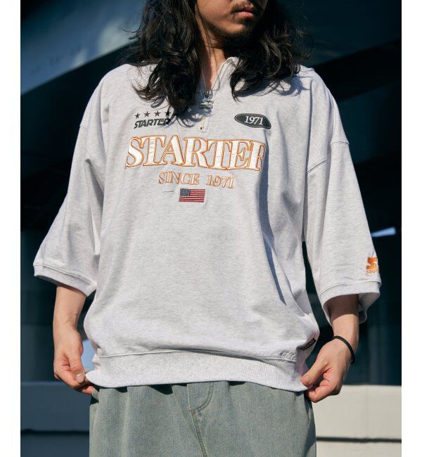 VENCE share style「STARTER BLACK LABEL スターターブラックレーベル ハーフジップTシャツ」|Tシャツ・カットソー|