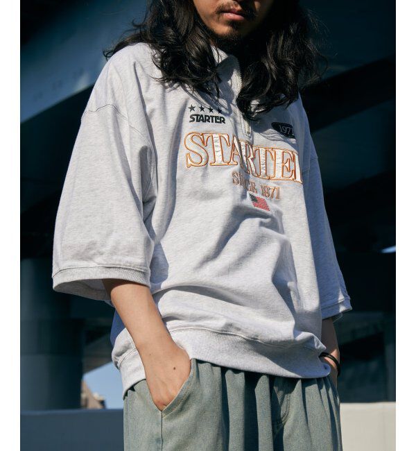 VENCE share style「STARTER BLACK LABEL スターターブラックレーベル ハーフジップTシャツ」|Tシャツ・カットソー|