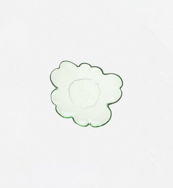 Marimekko「Unikko ガラスプレート 20cm」|その他|グリーン