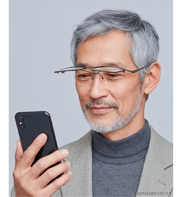  「ウェリントン型 メガネ(跳ね上げ式) ズレ落ち防止 伊達メガネ 度付きメガネ ｜FLIP UP  レンズ交換券付」|メガネ|