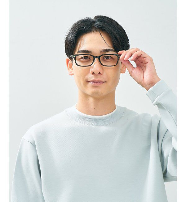  「Zoff｜UNITED ARROWS メガネ | [Stylish] 横長 伊達メガネ 度付き ユナイテッドアローズ   レンズ交換券付」|メガネ|