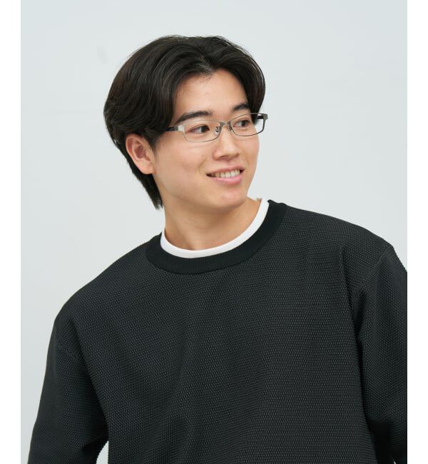 「 スクエア型 メガネ | 横長 メタルフレーム 伊達めがね 度付きユニセックス  STANDARD  レンズ交換券付」|メガネ|