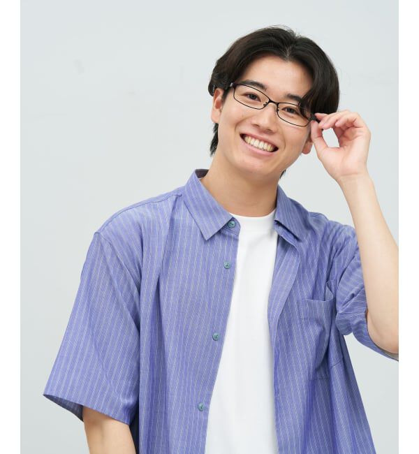  「 スクエア型 メガネ | 横長 メタルフレーム 伊達めがね 度付きユニセックス  STANDARD  レンズ交換券付」|メガネ|