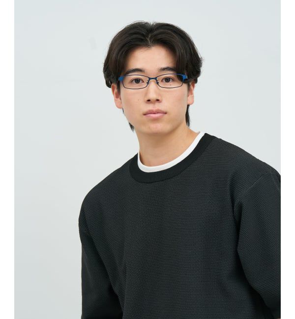  「 スクエア型 メガネ | 横長 メタルフレーム 伊達めがね 度付きユニセックス  STANDARD  レンズ交換券付」|メガネ|