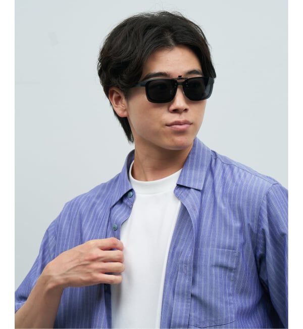  「SUNCUTGlasses/UV100％CUT STANDARD ウェリントン型 サングラス | 偏光機能搭載 クリップオン  STANDARD」|サングラス|
