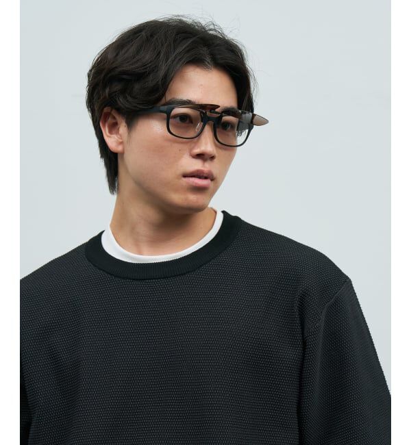  「SUNCUTGlasses/UV100％CUT STANDARD ウェリントン型 サングラス | 偏光機能搭載 クリップオン  STANDARD」|サングラス|薄ブラウン1