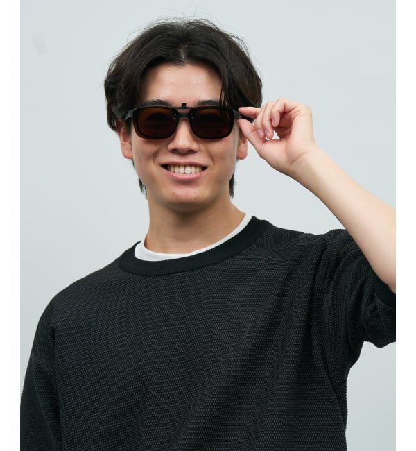  「SUNCUTGlasses/UV100％CUT STANDARD ウェリントン型 サングラス | 偏光機能搭載 クリップオン  STANDARD」|サングラス|