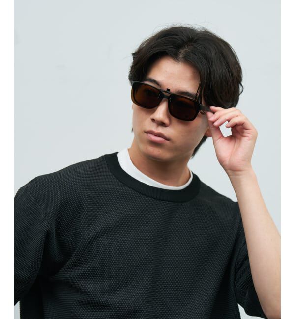  「SUNCUTGlasses/UV100％CUT STANDARD ウェリントン型 サングラス | 偏光機能搭載 クリップオン  STANDARD」|サングラス|