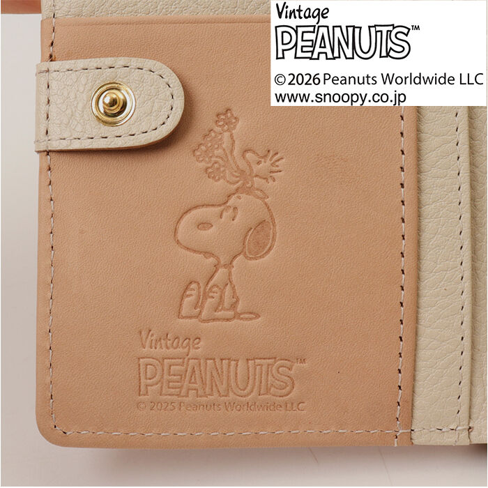 BACKYARD FAMILY「スヌーピー 財布 二つ折り 通販 SNOOPY 73514 レザー 箔押し 本革 二つ折り財布」|財布|