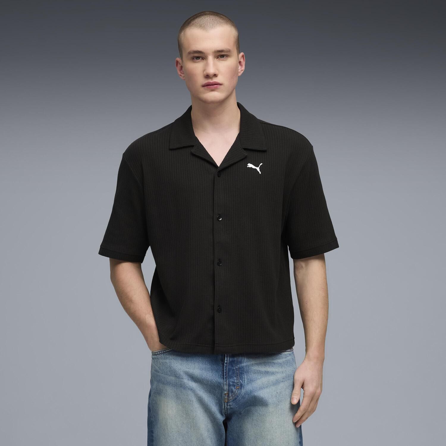 PUMA「【PUMA ｳｪｱ】M WARDROBE ESS WAFFLE SHIRT」|Tシャツ・カットソー|