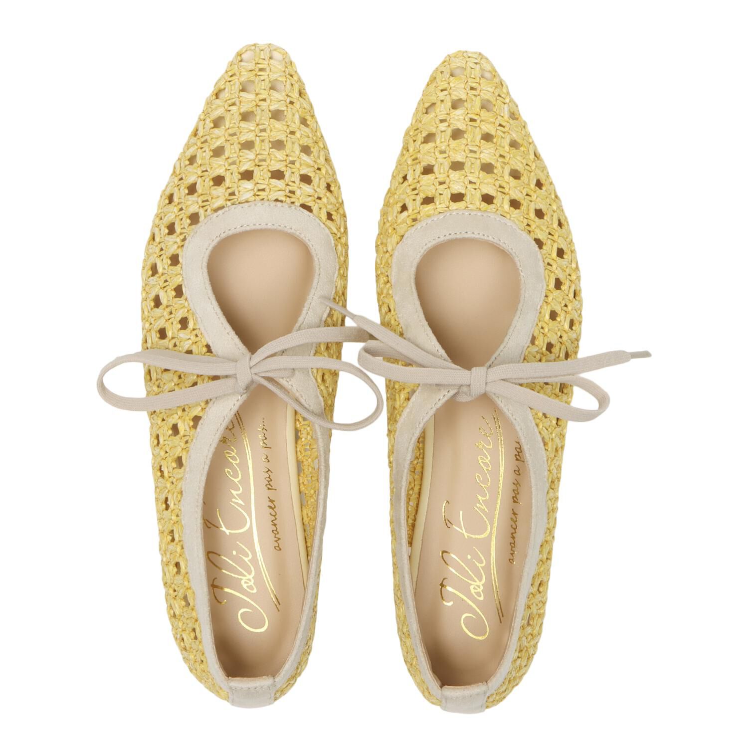 JOLI ENCORE「【JOLI ENCORE(FR)】RAFFIA FLAT PUMPS」|パンプス|