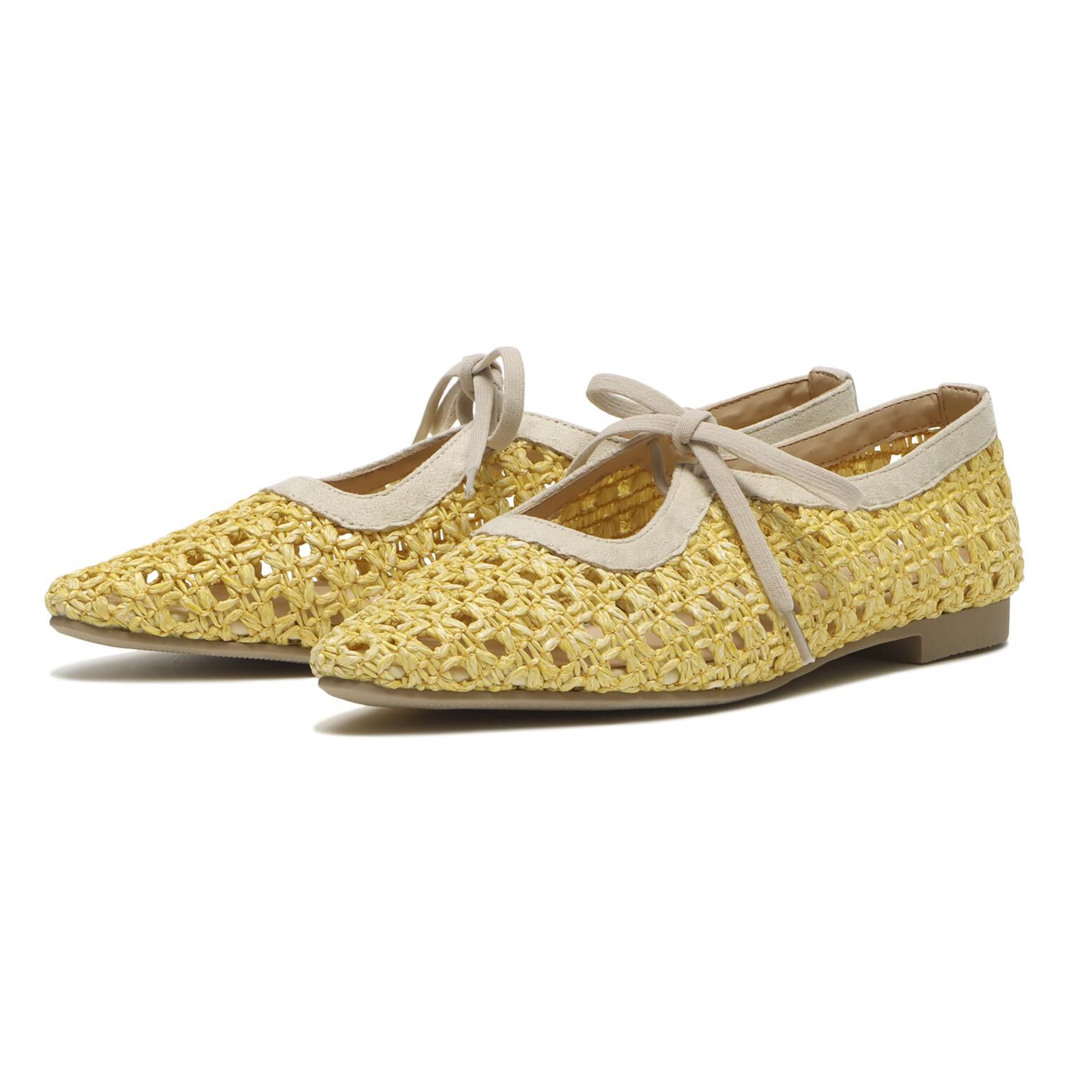 JOLI ENCORE「【JOLI ENCORE(FR)】RAFFIA FLAT PUMPS」|パンプス|