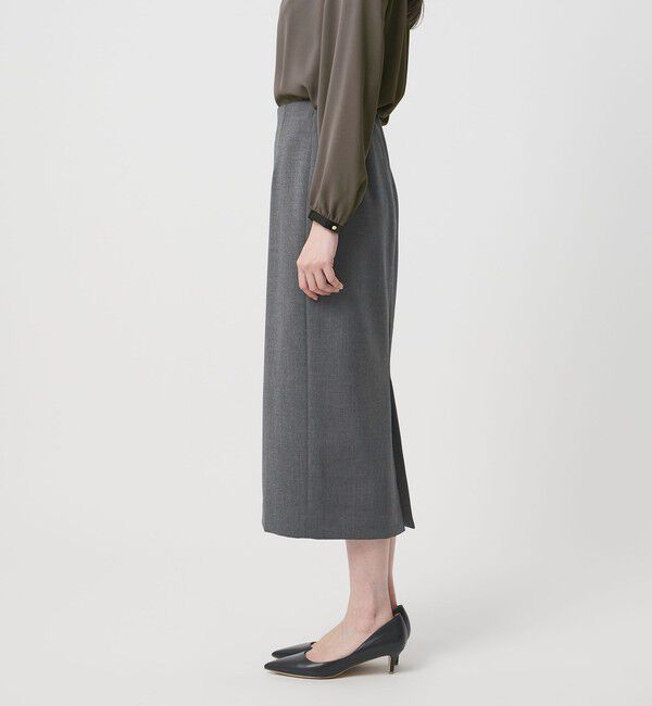 UNITED ARROWS「ダブルクロス タイトスカート ‐ストレッチ ウォッシャブル‐」|タイト|