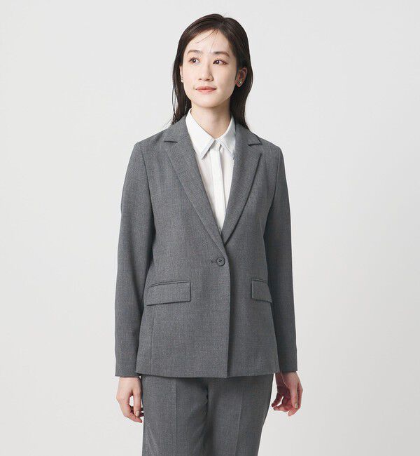 UNITED ARROWS「ダブルクロス ジャケット ‐ストレッチ ウォッシャブル‐」|テーラードジャケット|
