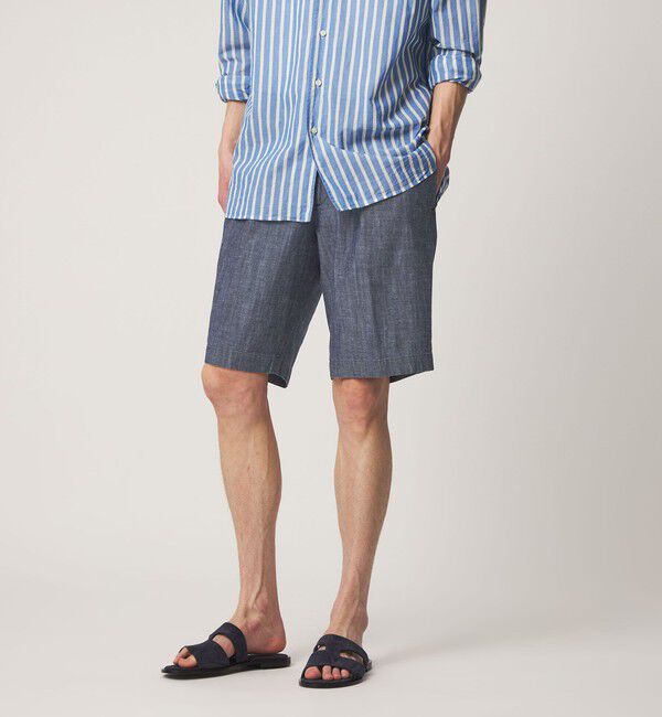 UNITED ARROWS「＜DEVORE＞シャンブレー ハーフギャザー ショーツ」|その他|