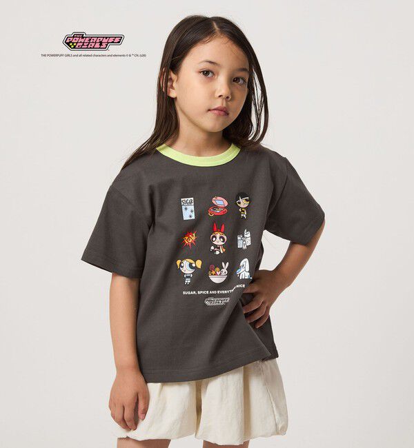 UNITED ARROWS green label relaxing「【別注】＜The Powerpuff Girls＞ リンガー Tシャツ / キッズ 100cmー130cm」|Tシャツ・カットソー|