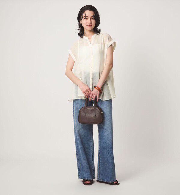 UNITED ARROWS green label relaxing「ラミーライク マチフレア ショートスリーブ ブラウス 通気性」|シャツ・ブラウス|