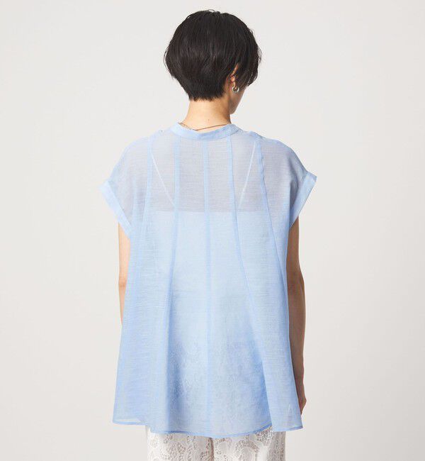 UNITED ARROWS green label relaxing「ラミーライク マチフレア ショートスリーブ ブラウス 通気性」|シャツ・ブラウス|