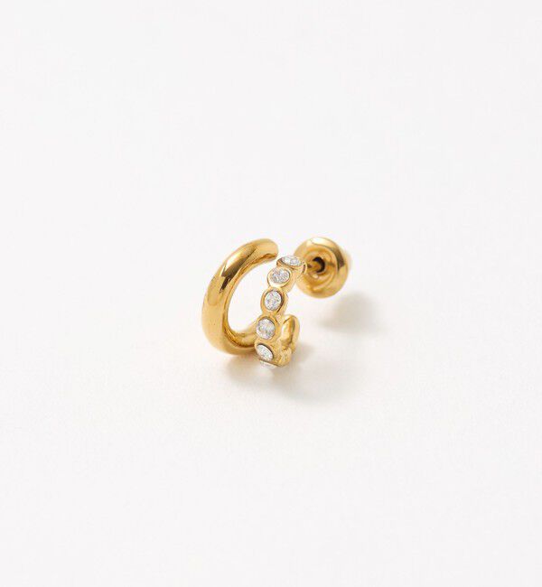 UNITED ARROWS green label relaxing「キュービック ダブルライン ピアス」|ピアス|