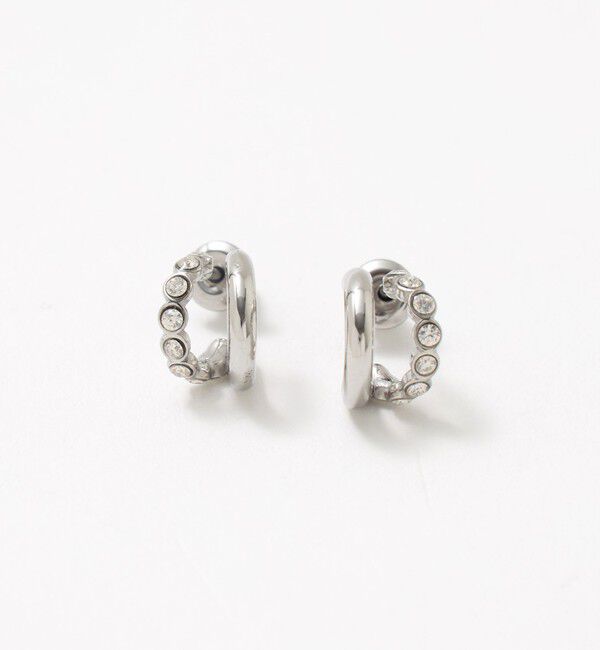 UNITED ARROWS green label relaxing「キュービック ダブルライン ピアス」|ピアス|SILVER