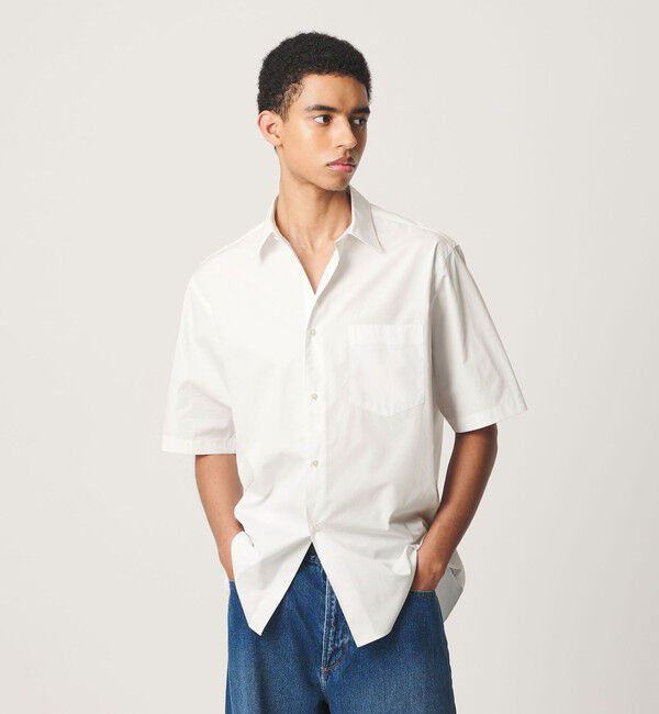 BEAUTY&YOUTH UNITED ARROWS「HI-LINE 120/2 ブロード レギュラー ショートスリーブ シャツ」|シャツ・ブラウス|WHITE