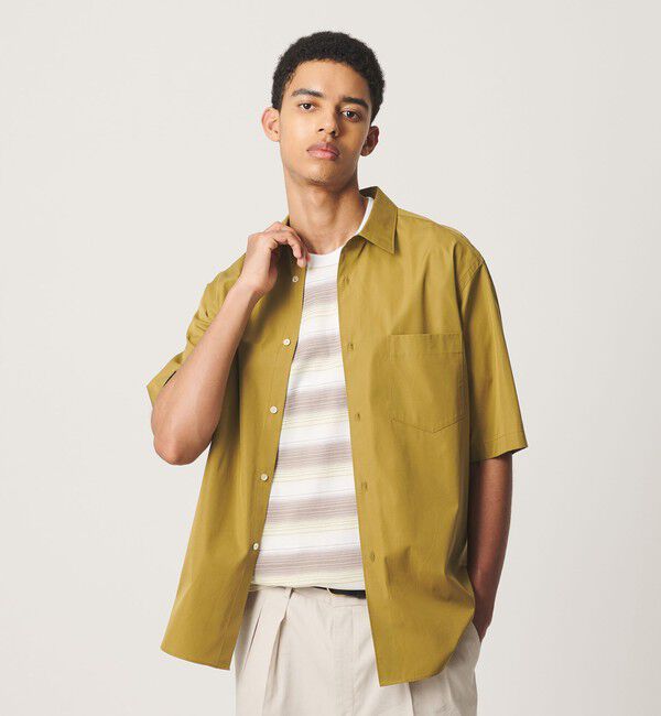 BEAUTY&YOUTH UNITED ARROWS「HI-LINE 120/2 ブロード レギュラー ショートスリーブ シャツ」|シャツ・ブラウス|MUSTARD