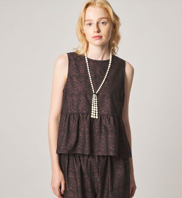 STEVEN ALAN「＜Steven Alan＞ジャガード タンクトップ ブラウス」|シャツ・ブラウス|
